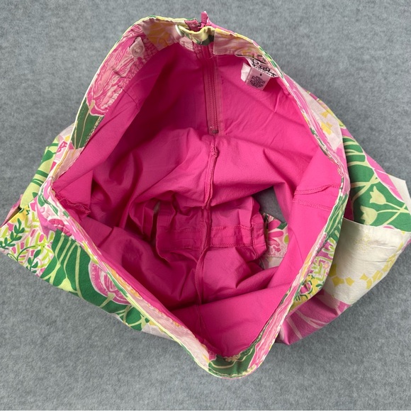Vintage Lilly Pulitzer Skort Womens SZ 6 Scallop Hem Pink Green Patchwork Floral - Picture 10 of 16